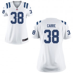 Women's Indianapolis Colts Nike White Game Jersey- CARRIE#38