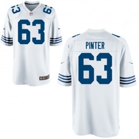 Youth Indianapolis Colts Nike White Alternate Game Jersey PINTER#63