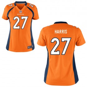 Women's Denver Broncos Nike Orange Game Jersey HARRIS#27