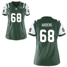 Women's New York Jets Nike Green Game Jersey ANDREWS#68