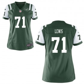 Women's New York Jets Nike Green Game Jersey LEWIS#71