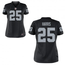Women's Las Vegas Raiders Nike Black Game Jersey HARRIS#25