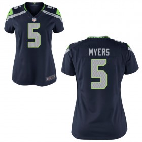 Women's Seattle Seahawks Nike College Navy Game Jersey MYERS#5
