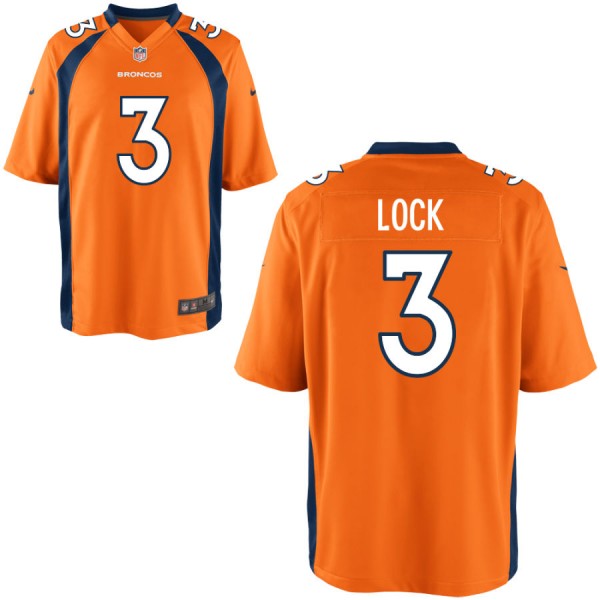 Youth Denver Broncos Nike Orange Game Jersey LOCK#3