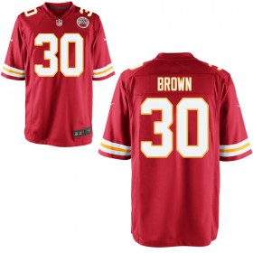 Youth Kansas City Chiefs Nike Red Game Jersey BROWN#30