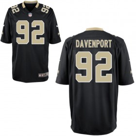 Youth New Orleans Saints Nike Black Game Jersey DAVENPORT#92