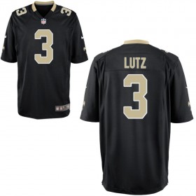 Youth New Orleans Saints Nike Black Game Jersey LUTZ#3