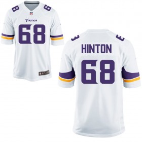 Nike Men's Minnesota Vikings White Game Jersey HINTON#68