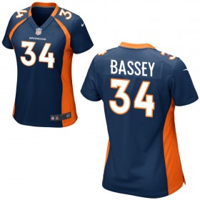Women's Denver Broncos Nike Navy Blue Game Jersey BASSEY#34