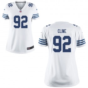 Women's Indianapolis Colts Nike White Game Jersey CLINE#92