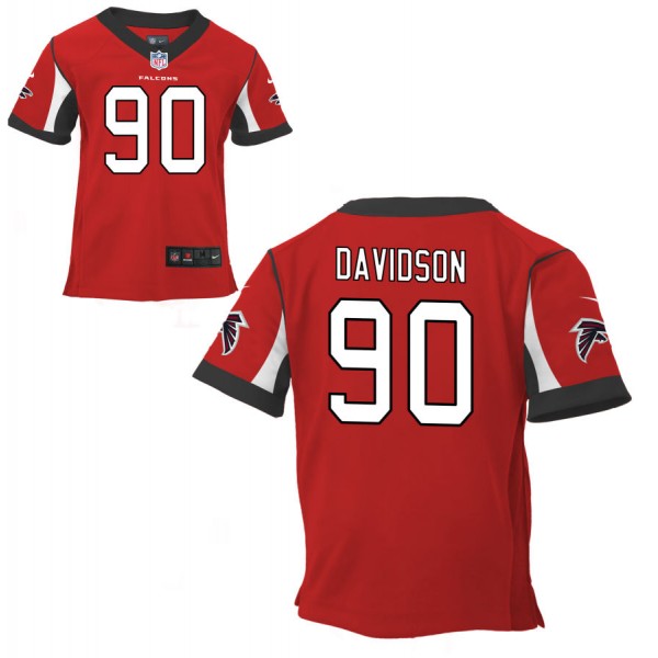 Preschool Atlanta Falcons Nike Red Team Color Game Jersey DAVIDSON#90