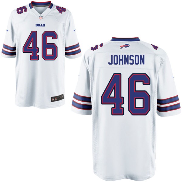 Nike Men's Buffalo Bills Game White Jersey JOHNSON#46