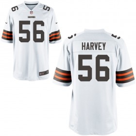 Nike Men's Cleveland Browns Game White Jersey HARVEY#56