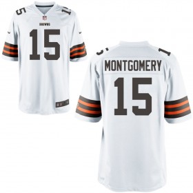 Nike Men's Cleveland Browns Game White Jersey MONTGOMERY#15