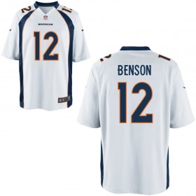 Nike Men's Denver Broncos Game White Jersey BENSON#12