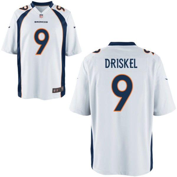 Nike Men's Denver Broncos Game White Jersey DRISKEL#9