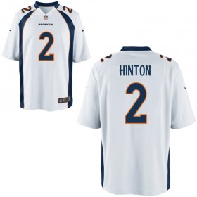 Nike Men's Denver Broncos Game White Jersey HINTON#2