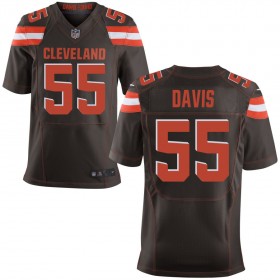 Men's Cleveland Browns Nike Brown Elite Jersey DAVIS#55