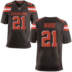 Men's Cleveland Browns Nike Brown Elite Jersey WARD#21