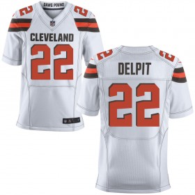 Men's Cleveland Browns Nike White Elite Jersey DELPIT#22
