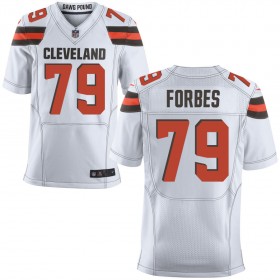Men's Cleveland Browns Nike White Elite Jersey FORBES#79