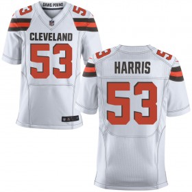 Men's Cleveland Browns Nike White Elite Jersey HARRIS#53