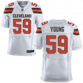 Men's Cleveland Browns Nike White Elite Jersey YOUNG#59