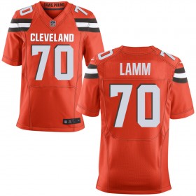 Men's Cleveland Browns Nike Orange Alternate Elite Jersey LAMM#70