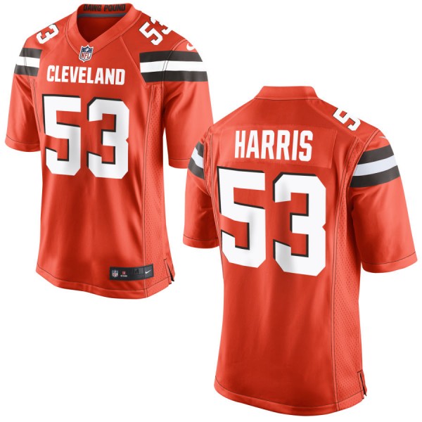Nike Cleveland Browns Mens Orange Game Jersey HARRIS#53